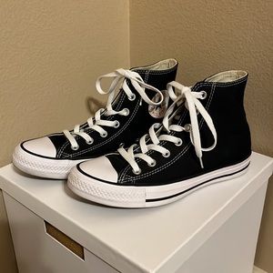 NWOT Black High Top Converse
